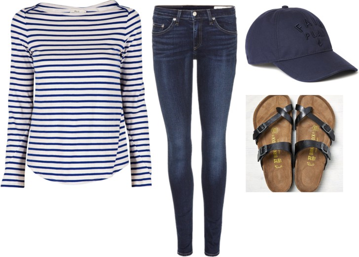 Stripes & Baseball Cap