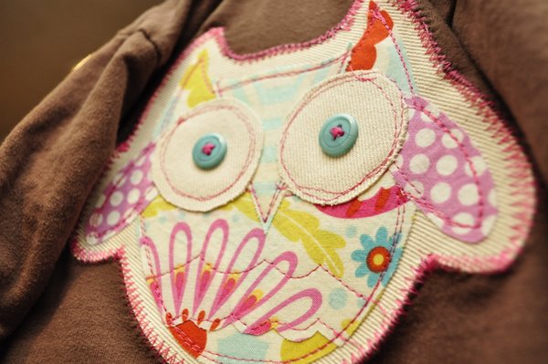 free owl applique sewing pattern