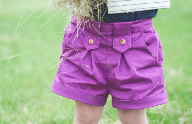 Willow and Co Patterns Aster Cardigan Clover Shorts