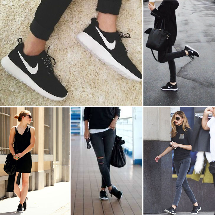 Black and White Nike Sneakers Outfit